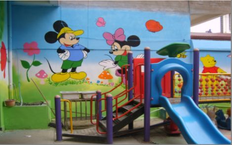 桂平幼儿园室外彩绘
